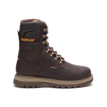 Pánské Bezpečnostní Boty Caterpillar Fairbanks 8" Waterproof TX Steel Špicí Káva | CAT046-CZ