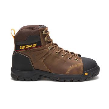 Pánské Bezpečnostní Boty Caterpillar Wellspring Waterproof Metatarsal Guard Steel Špicí Káva | CAT05